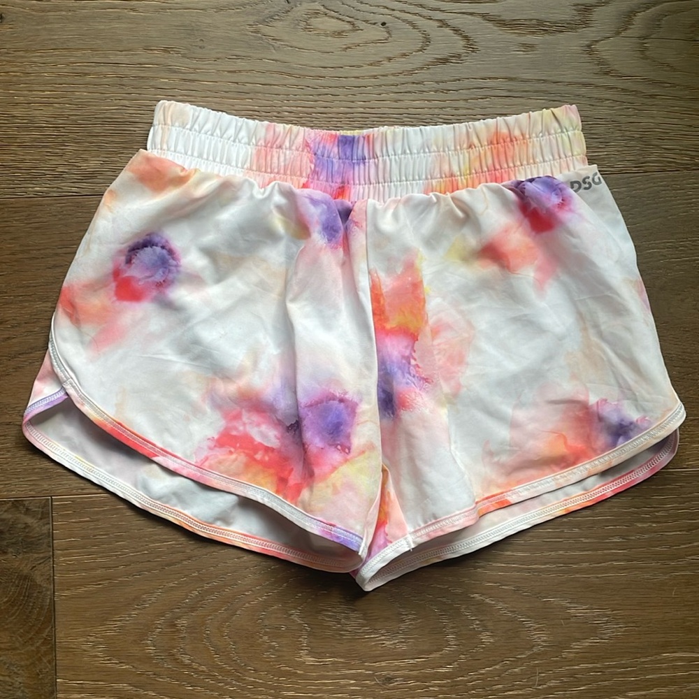 DSG Tie-Dye Elastic Waist Gym Running Line Shorts Size Small 8-9